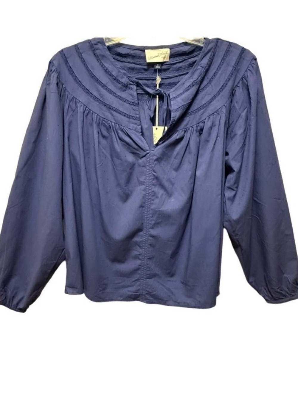 NWT Universal Thread Blue Balloon Sleeve Blouse Size M